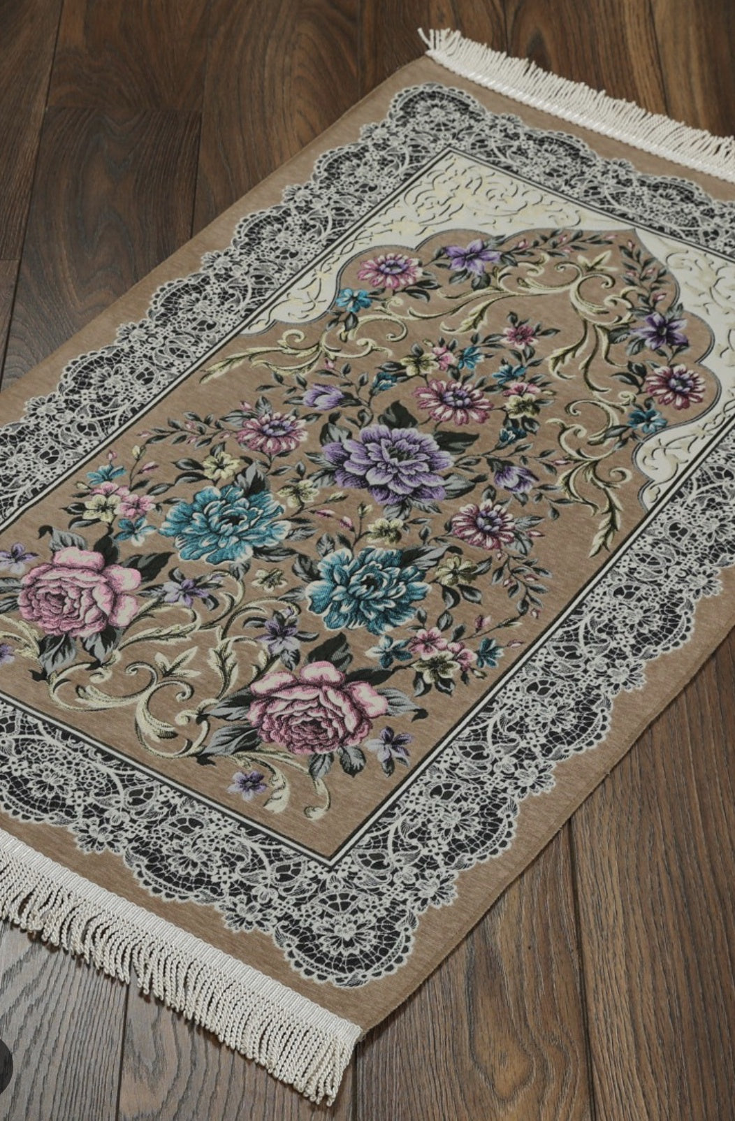 Prayer Mat Black & Gold / Beige Lightweight