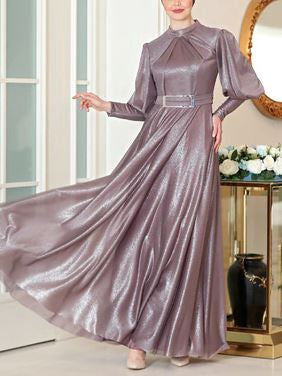 Dress Evening Shimmer Mint / Dried Rose / Grey
