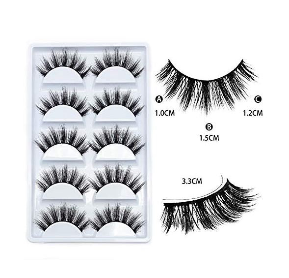 GGOKOK Makeup Eyelashes Reusable 5 Pairs
