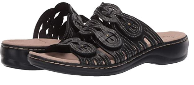 CLARKS Footwear Women's Leisa Faye Sandal Black