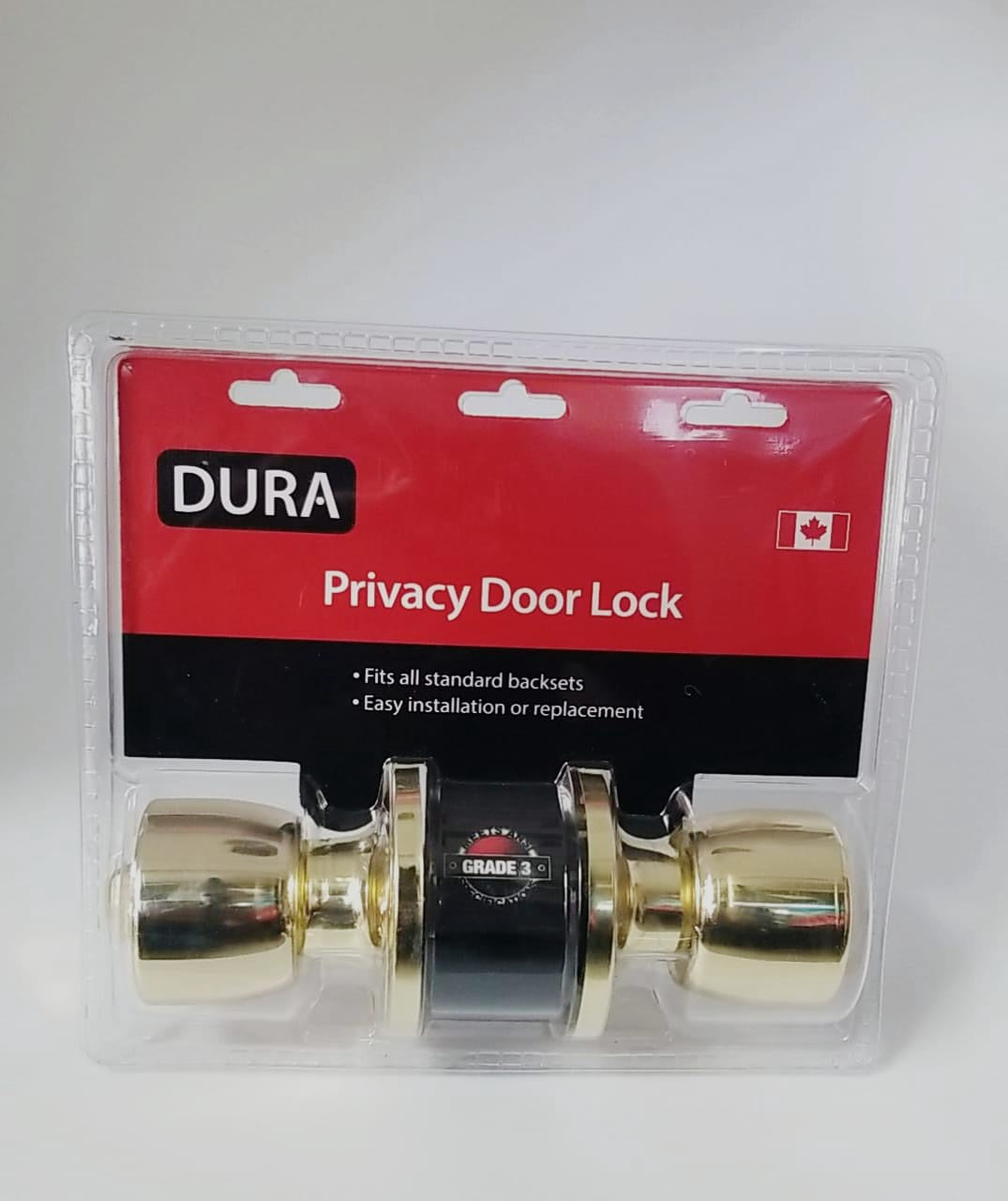 DURA Lock Privacy Knob Pb #5932BK/PBVP