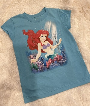 DISNEY Kids Tshirt Girls Ariel Size 5/6