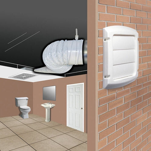 DUNDAS JAFINE PROVENT Exhaust Duct Vent 4" X 5' Kit Exwtzw Bathroom