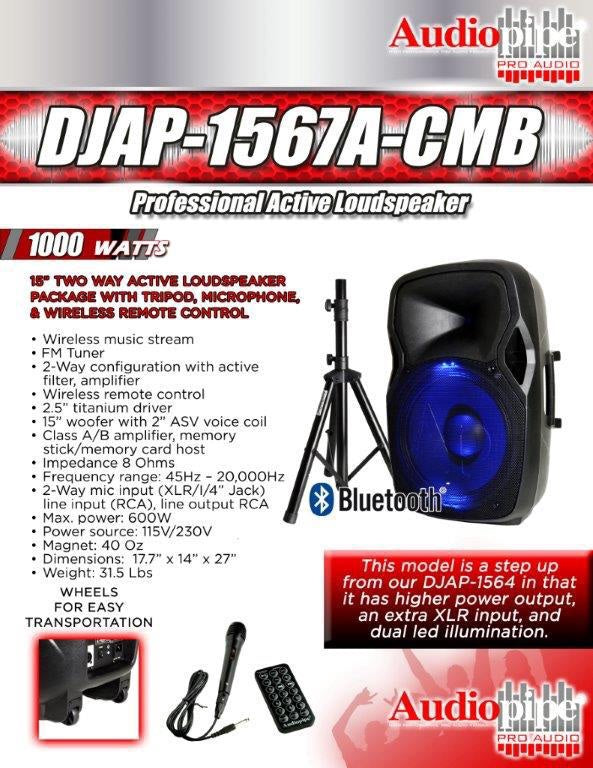 AUDIO PIPE Speaker Box 15" DJAP-1567A-CMB