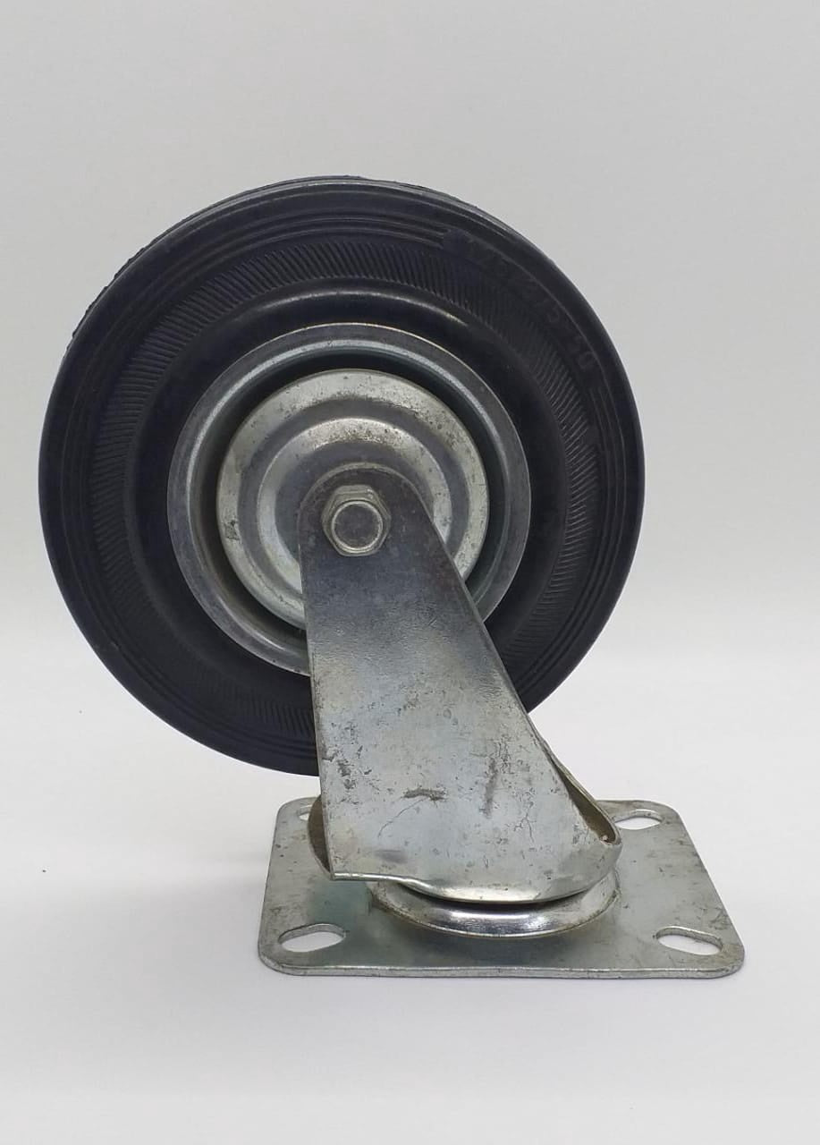 Wheel Coaster 5" Swivel Black Ferrawyy 125/375-50