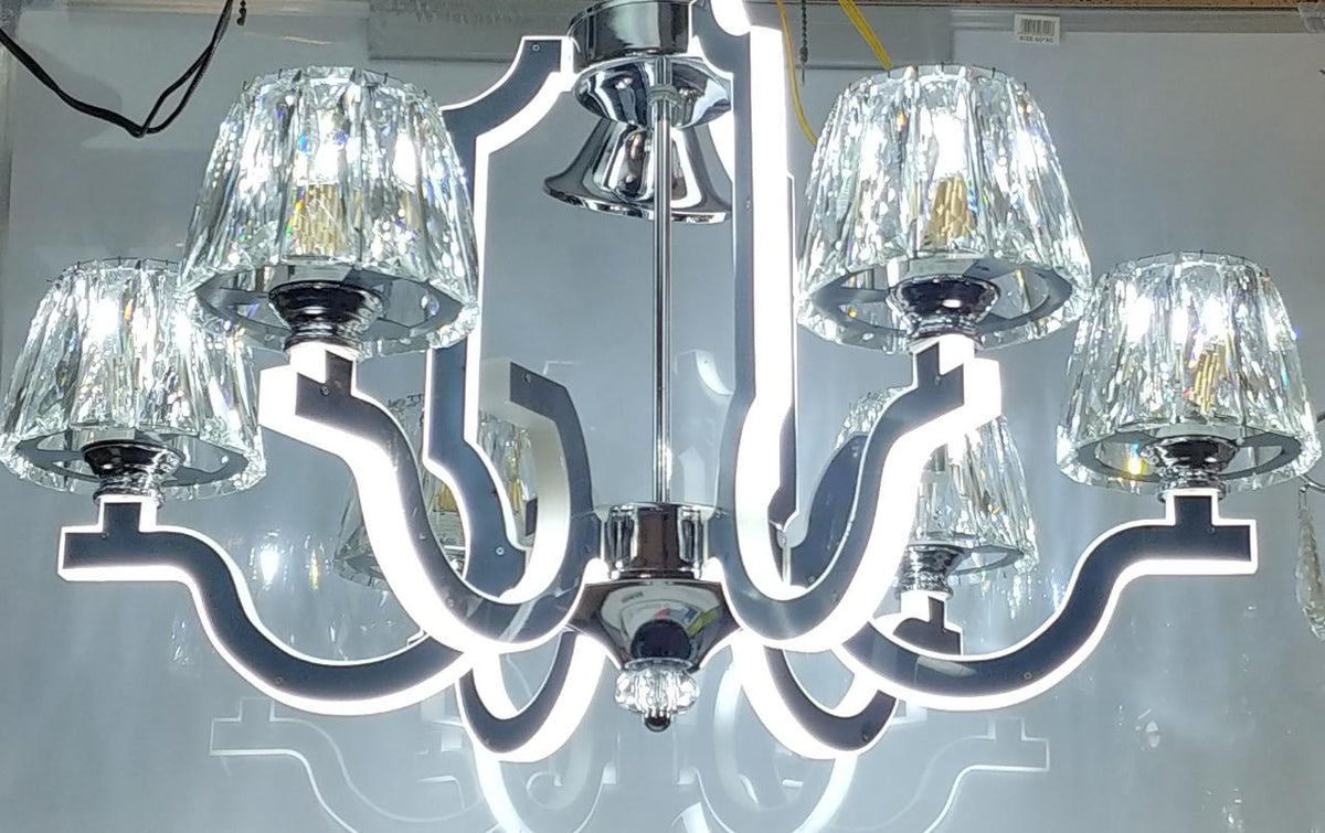 Chandelier LED 68008-6C with Remote Control