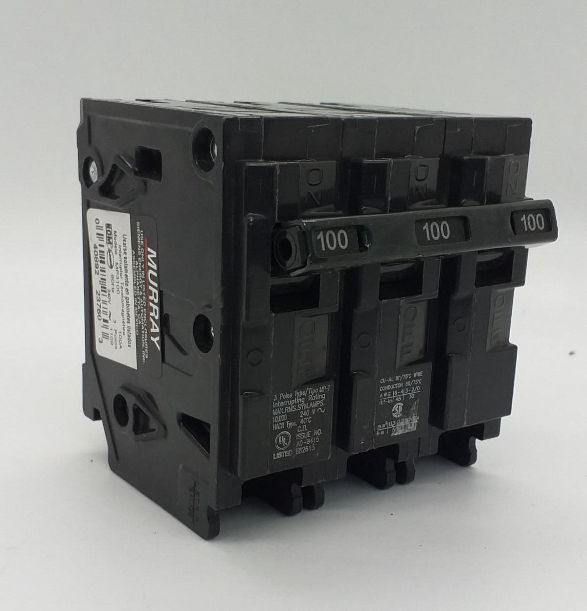 MURRAY Breaker 100AMPS T/POLE MP-3100
