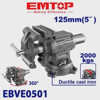 EMTOP Bench Vice 5" EBVE0501 125MM
