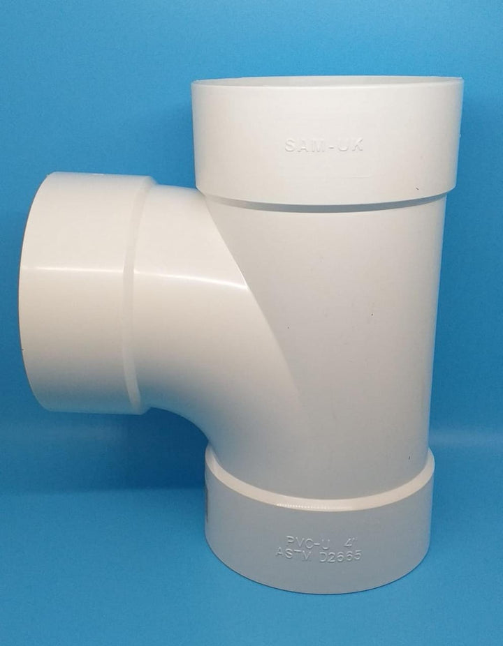 PVC Tee 4" Light Sanitary