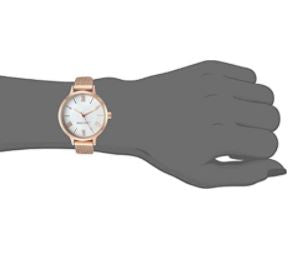 NINE WEST Watch Women's Mesh Bracelet Rose Gold
