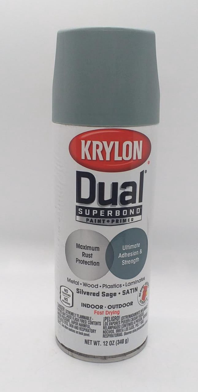 KRYLON Dual Satin Silvered Sage 8862 12OZ