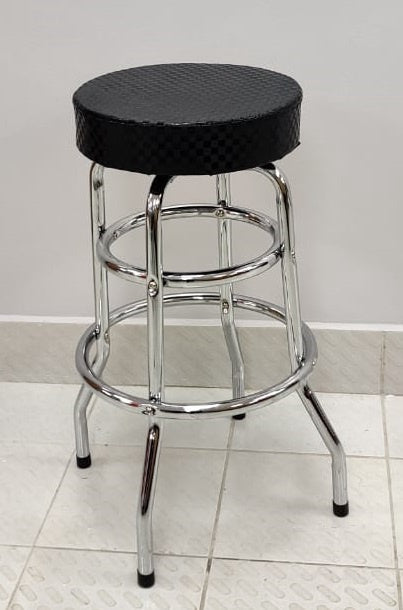 Bar Stool Black and Silver