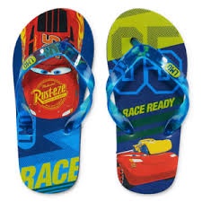 DISNEY Clothing Cars FLIP-FLOPS Size: 7/8