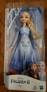 DISNEY Toy Frozen Ii Elsa Doll Figure 12" Long Blonde Hair Blue Dress