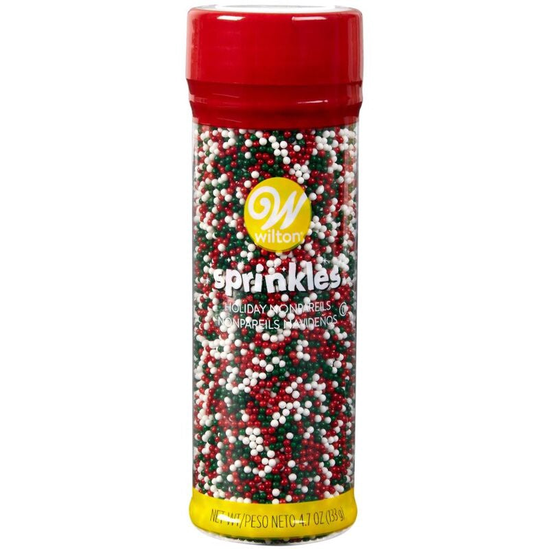 WILTON Baking Sprinkles Nonpareils Holiday 4.7OZ 133G 710-7650