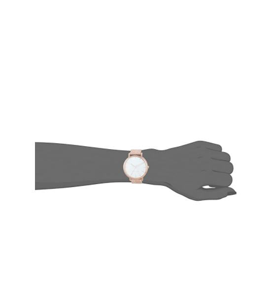NINE WEST Watch Women's Crystal Accented Rose GOLD-TONE and Pink Snake Patterned Strap NW/2382RGPK