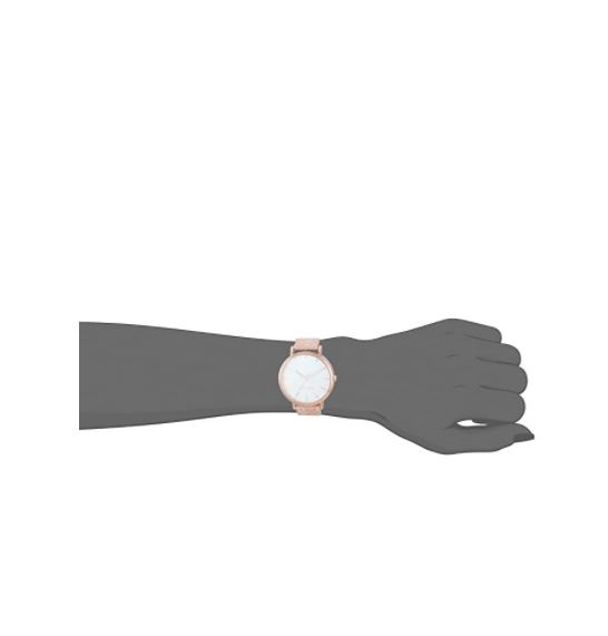 NINE WEST Watch Women's Crystal Accented Rose GOLD-TONE and Pink Snake Patterned Strap NW/2382RGPK