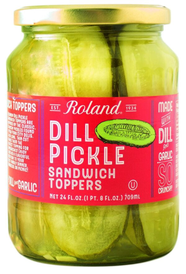ROLAND (FOODS) Roland Dill Pickle Sandwich Toppers 24OZ 709ML