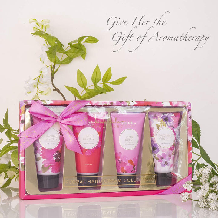 NICOLE MILLER Lotion Set 4PCS Floral Hand Cream Set, Moisturizer Gift Set