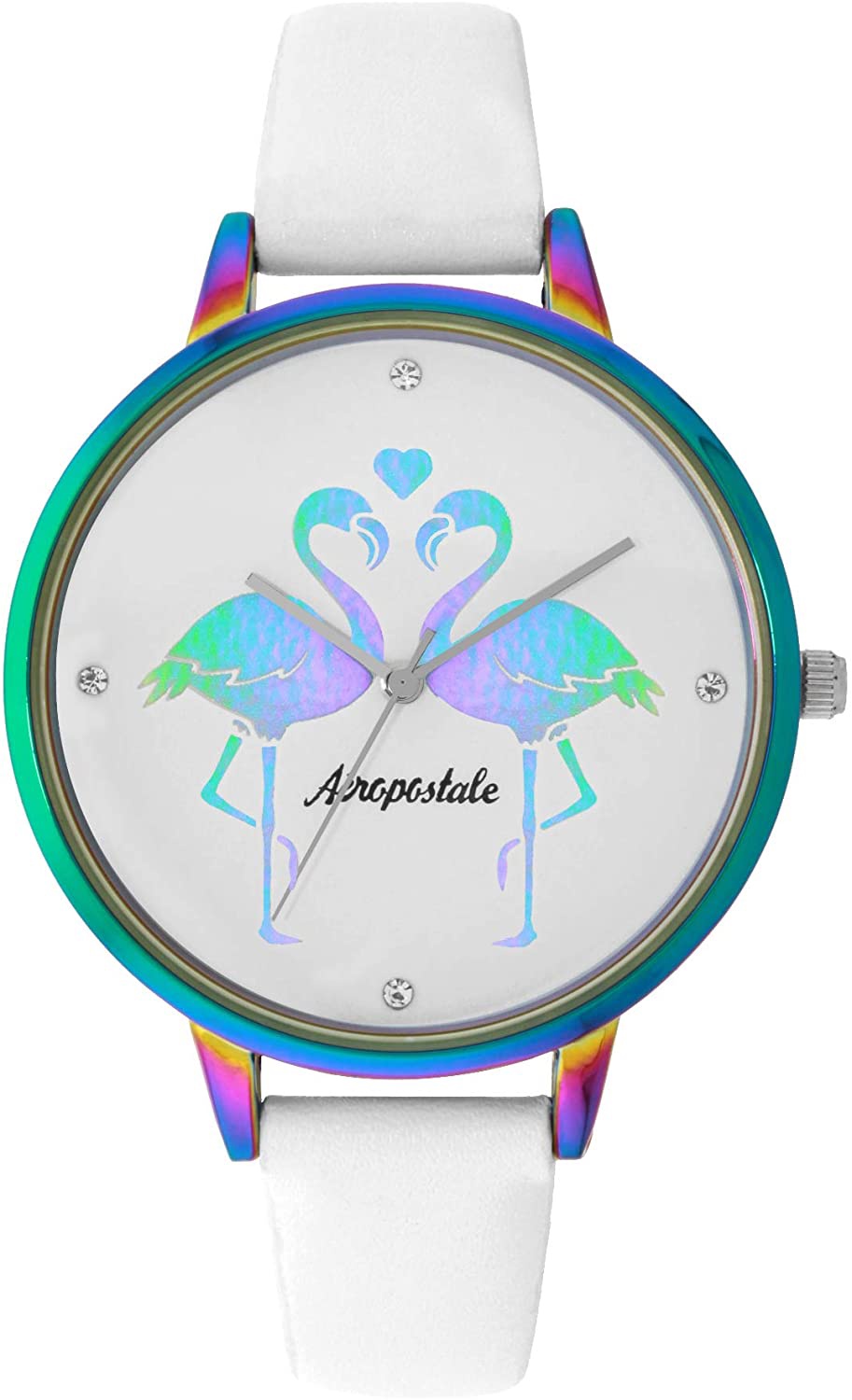 AEROPOSTALE Watch Women Aéropostale White Flamingo Premium Leather Strap