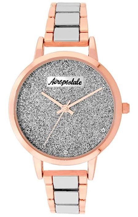 AEROPOSTALE Watch Women Aéropostale Quartz Metal Rose Gold Watch Galaxy Dial Casual Business
