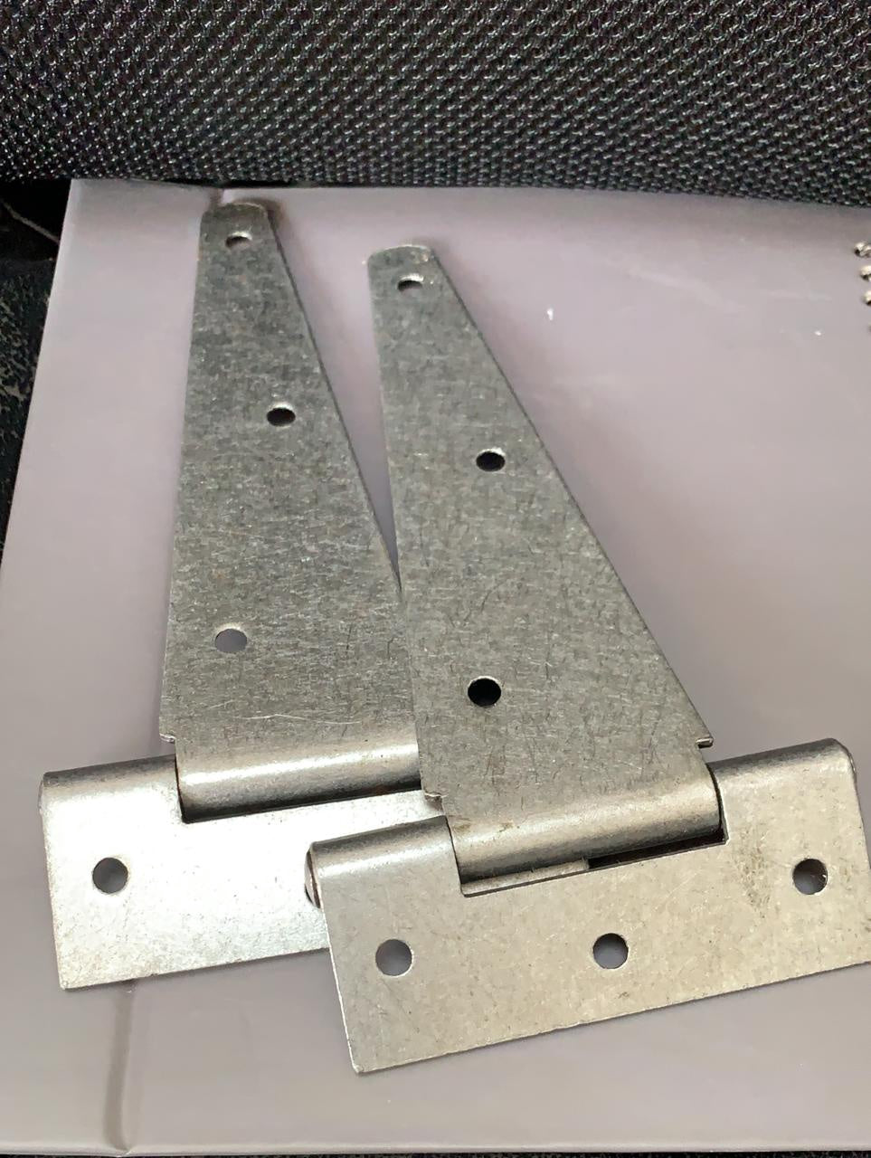 Tee Hinges 6" Heavy Imported Chrome Pair