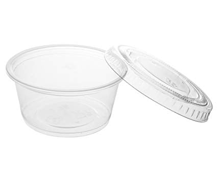 CENTRAL CAFE Food Tasting / Sample Cups with Lid 2OZ 50PCS Pack 40081
