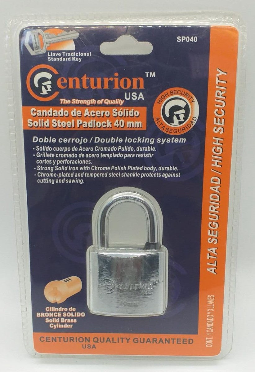 CENTURION Padlock 40MM Chrome SP040
