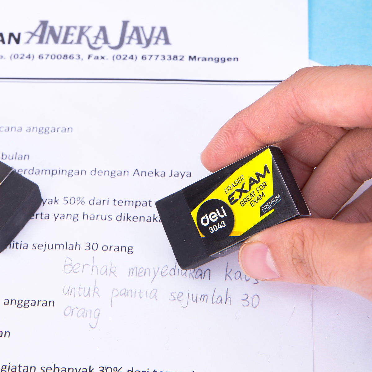 DELI Stationery Eraser 3043 Exam Premium Black