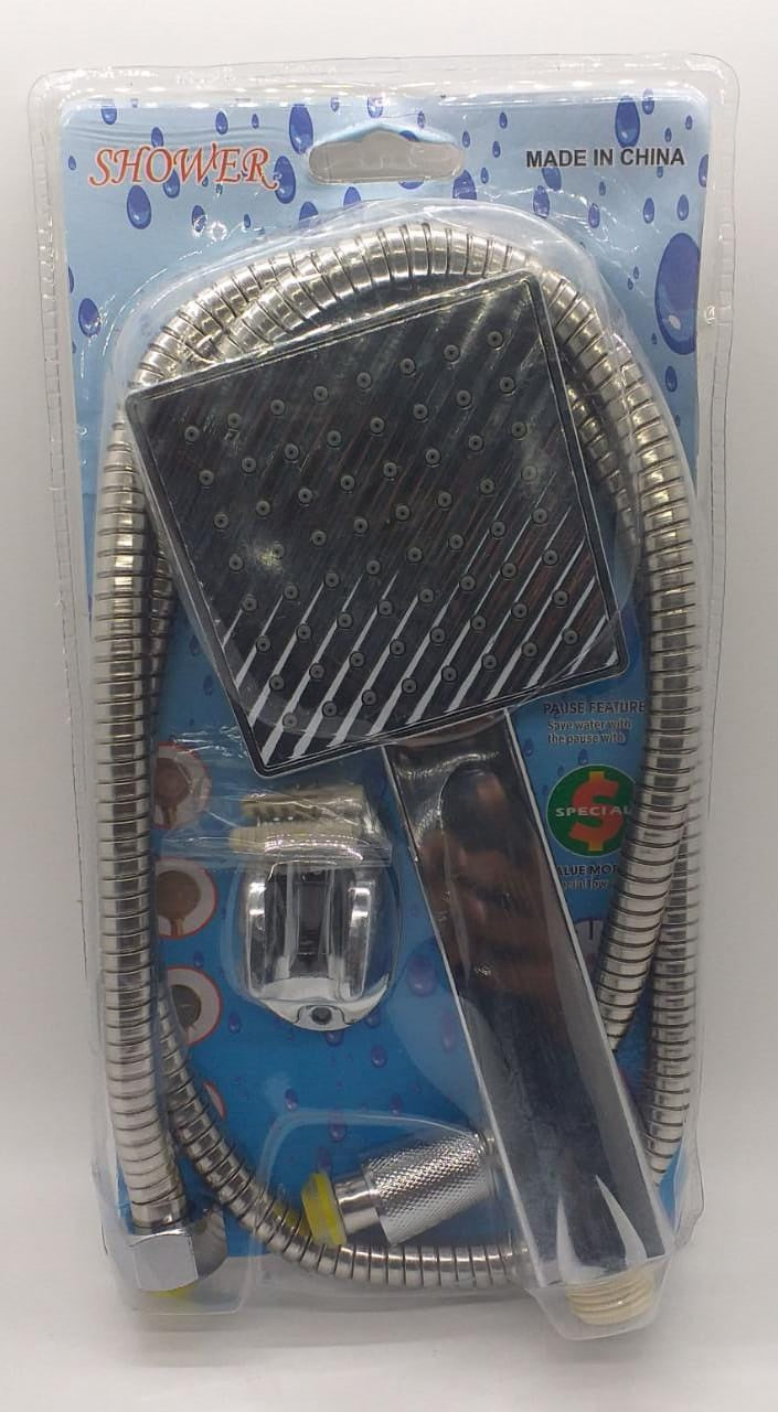 Shower Rose 1/2" Tele.square Nickle Blue Pk