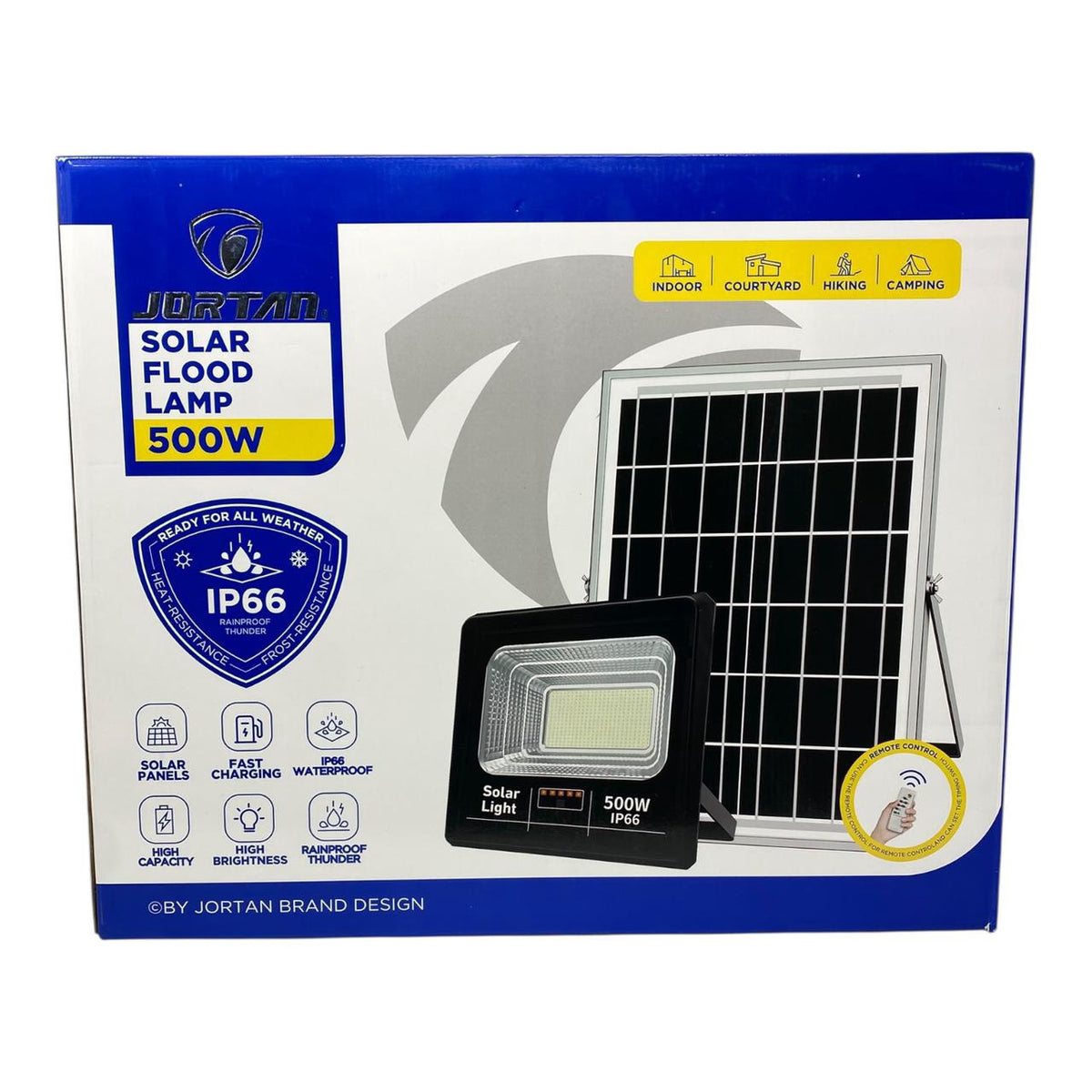 JORTAN Lamp LED Solar Flood 500W JT-91001-YY500W 6500K IP66