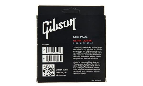EPIPHONE LES PAUL Guitar String Epiphone SEG-LP9 Les Paul Signa