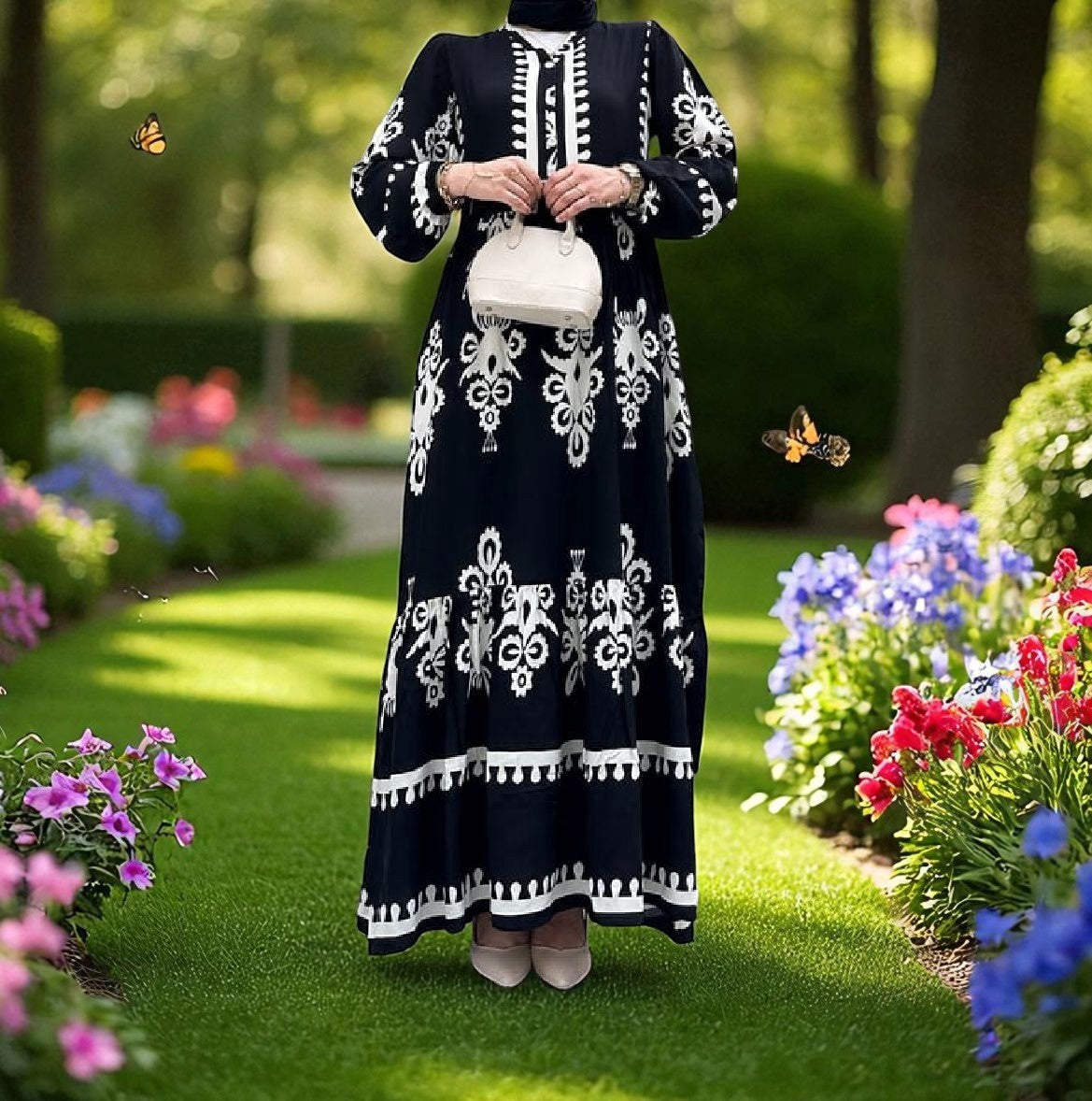 Dress Casual Print Navy / Brown