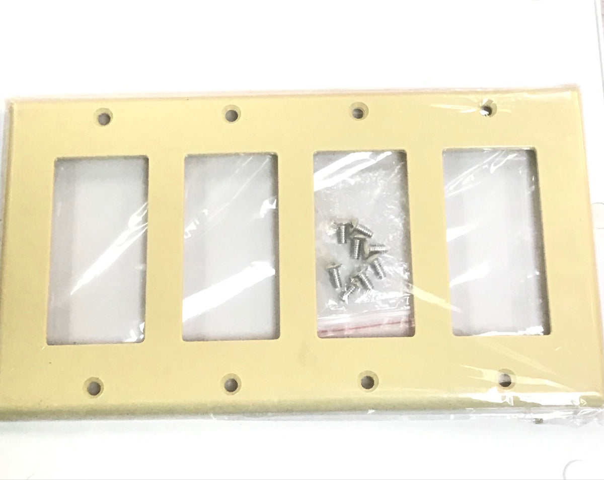 Switch Cover 4 X 8 Decora LD-7104 Cream 4GANG