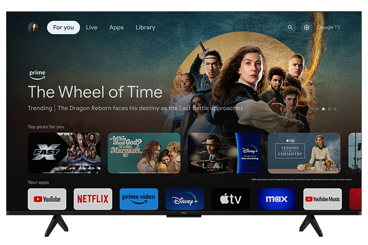 TCL Television 50" 50S551G Google TV 4K Smart LED
