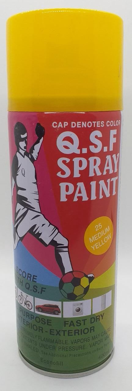Q.S.F Tin Spray Paint Yellow #25