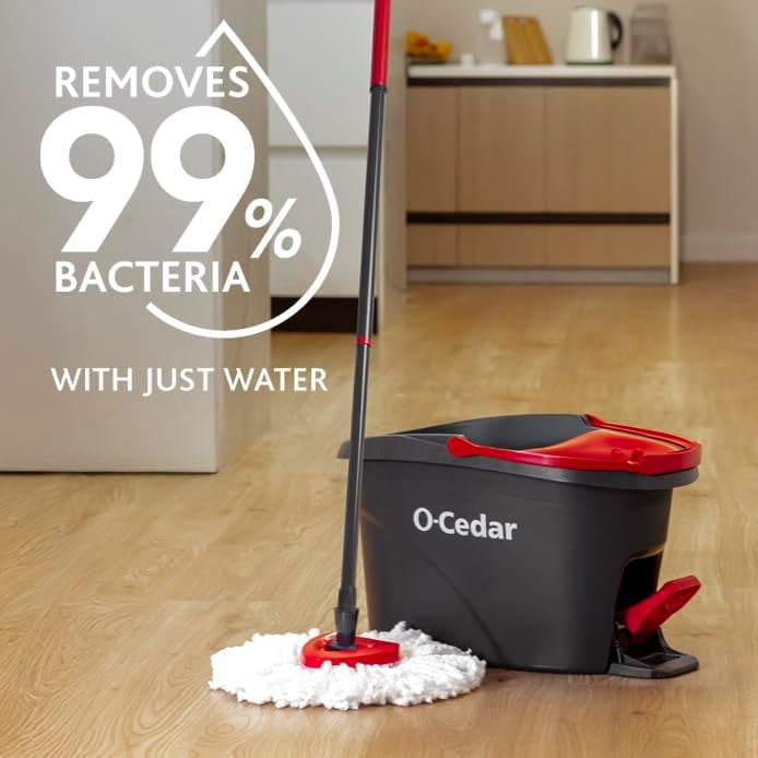 O-CEDAR Mop Easywring Microfiber Spin Mop & Bucket