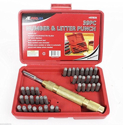Number & Letter Punch 39PCS Ate Pro Usa #97828
