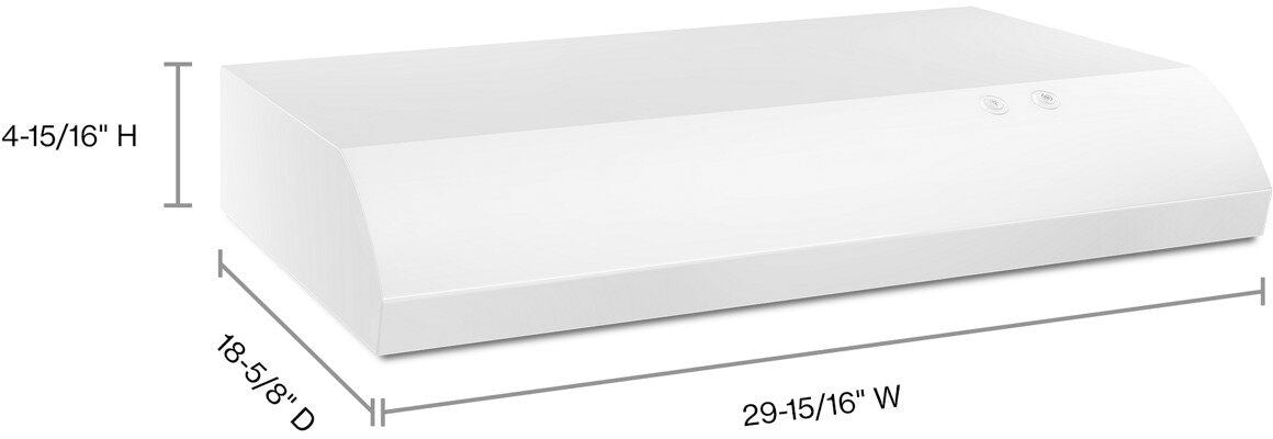 WHIRLPOOL Range Hood 30" UXT4030ADW White
