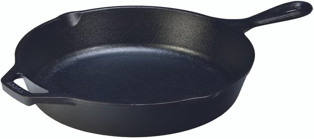 LODGE Skillet Cast Iron 12" W/HANDLE Pre Seasoned