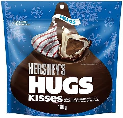 HERSHEY'S Kisses Hugs Milk Chocolate Hugged by White Creme 180G