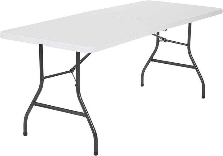 Table Folding Plastic White AC-Z180A 6FT 2 Half Rectangle 70" X 27.5" X 29"
