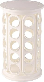 Coffee Pods Carousel Organizer 40 White Plastic