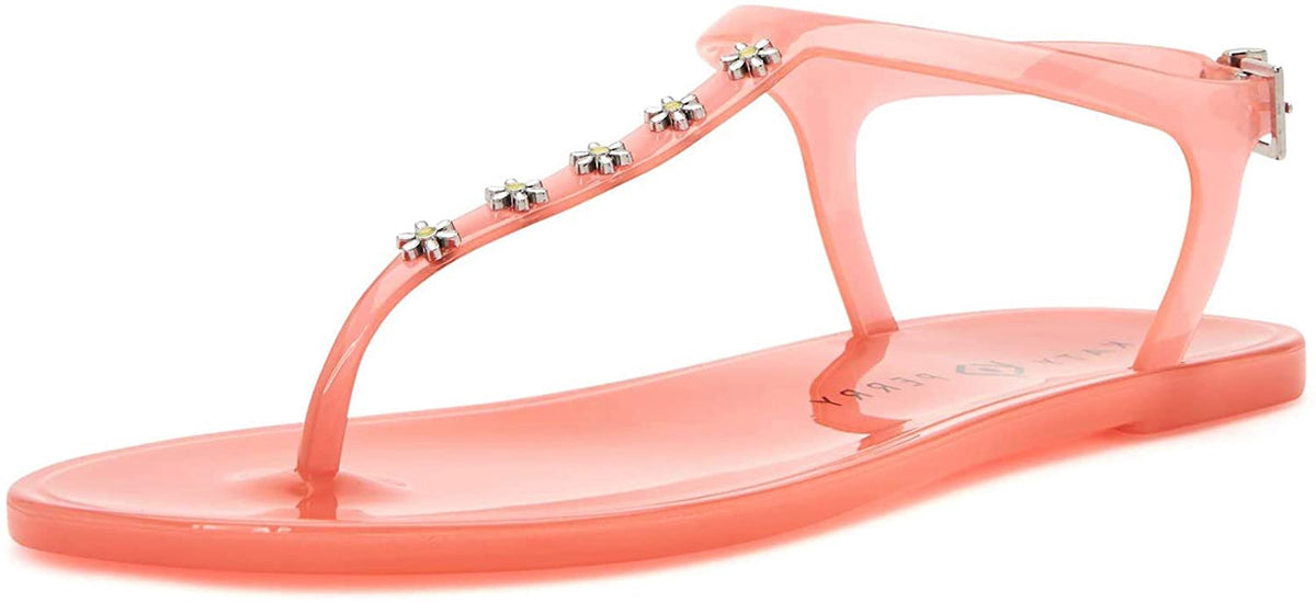KATY PERRY Footwear Women's GELI-T Strap Flat Sandal Pink