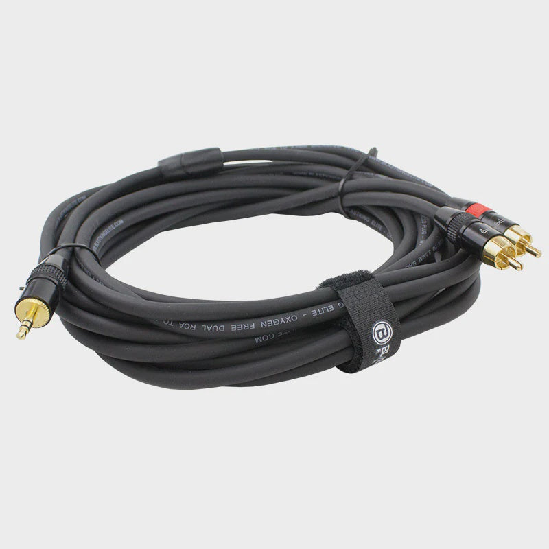 BLASTKING Lead 1 3.5MM Male Stereo to 2 Rca Male 6' IBKE-C2R35B-6