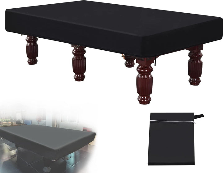 Pool Billiard Table Cover 7FT Black with Storage Bag