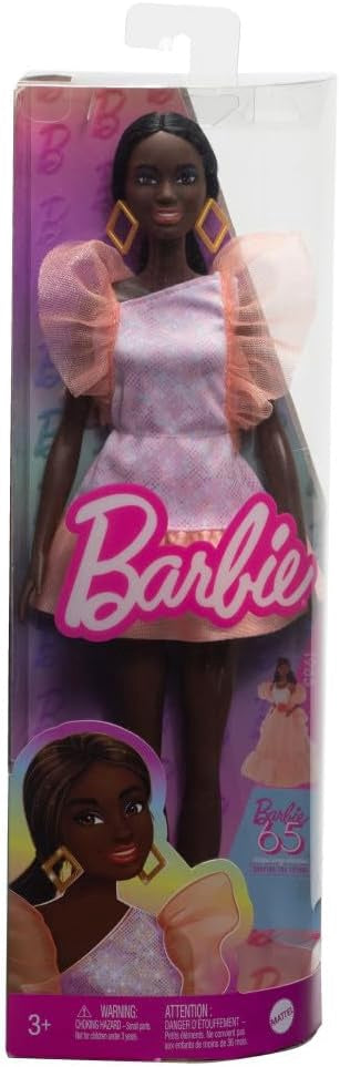 BARBIE Toy Doll with Black Hair 65TH Anniversary Collectible