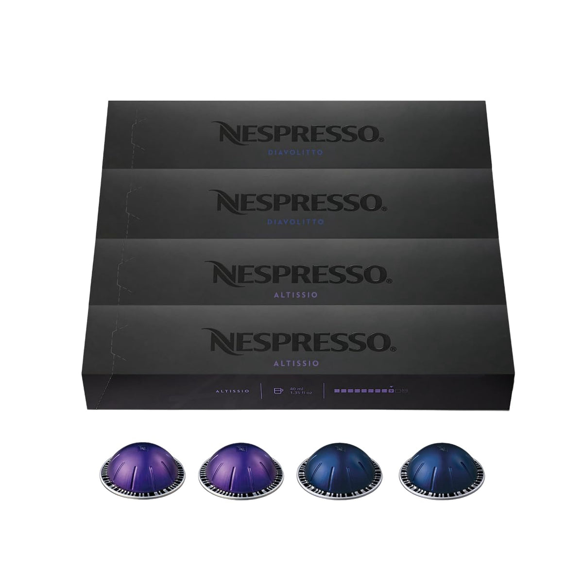 NESPRESSO BREVILLE Coffee Capsules Nespresso Espresso Bold Variety Pack 40COUNT