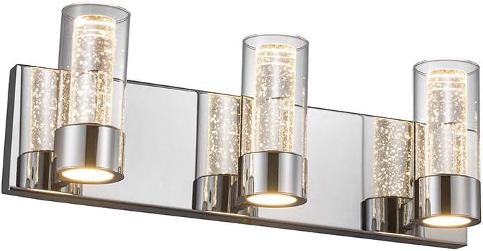 Light Fixture Wall 3-BULB LED Bathroom Vanity Jinzo 3VL49117-CH