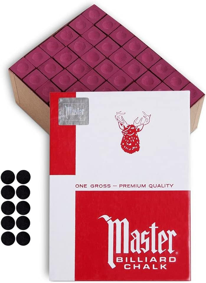 MASTER Pool Chalk Burgundy Billiard Sold Each